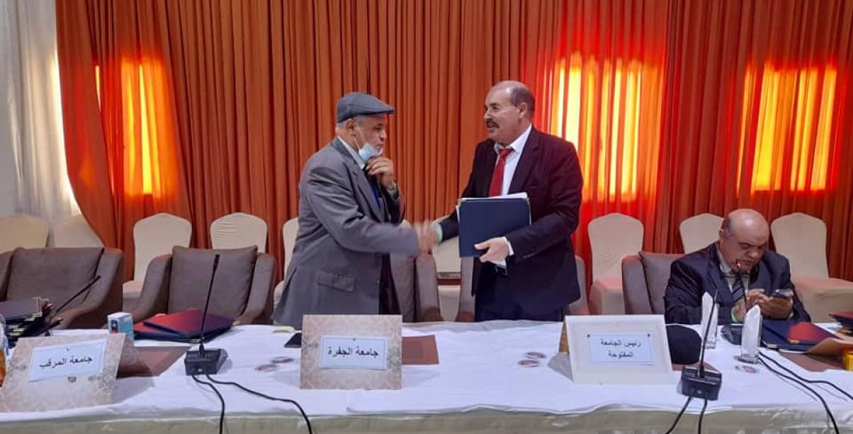 توقيع اتفاقية تعاون مشترك  بين جامعة الجفرة والجامعة المفتوحة